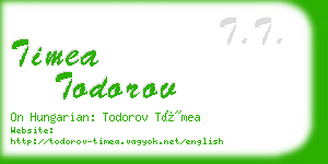 timea todorov business card